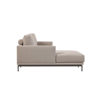 Divano Galene 3 posti con chaise longue sinistro beige 254 cm