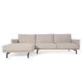 Galene 3-seater sofa with beige left chaise longue 254 cm