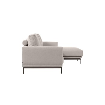 Divano Galene 4 posti con chaise longue destro beige 314 cm