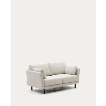 Gilma 2-seater beige sofa with black finish feet 170 cm