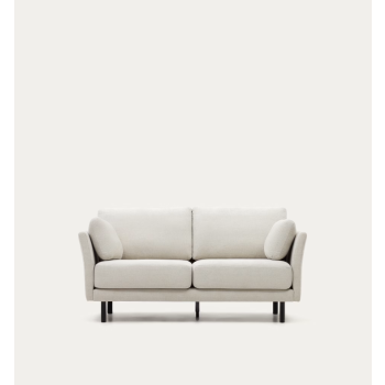 Gilma 2-seater beige sofa with black finish feet 170 cm