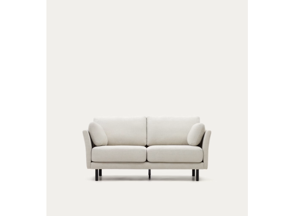 Gilma 2-seater beige sofa with black finish feet 170 cm