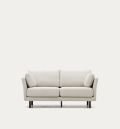 Gilma 2-seater beige sofa with black finish feet 170 cm