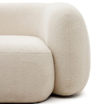 Martina 3-seater sofa in ecru bouclé fabric