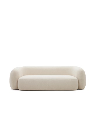 Martina 3-seater sofa in ecru bouclé fabric