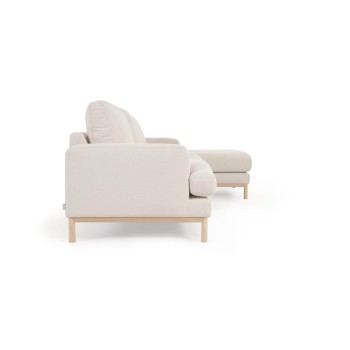 Divano Mihaela 3 posti con chaise longue destra in shearling