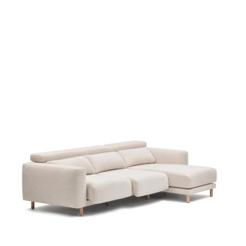 Divano Singa 3 posti con chaise longue destra