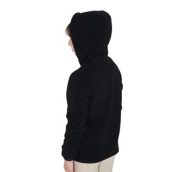 GIRL'S SWEATSHIRT IN CURLED FLEECE WITH FRONT ZIP