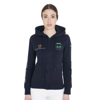 WOMEN'S SWEATSHIRT WITH MULTILOGO HOOD