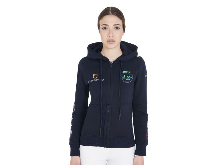 WOMEN'S SWEATSHIRT WITH MULTILOGO HOOD