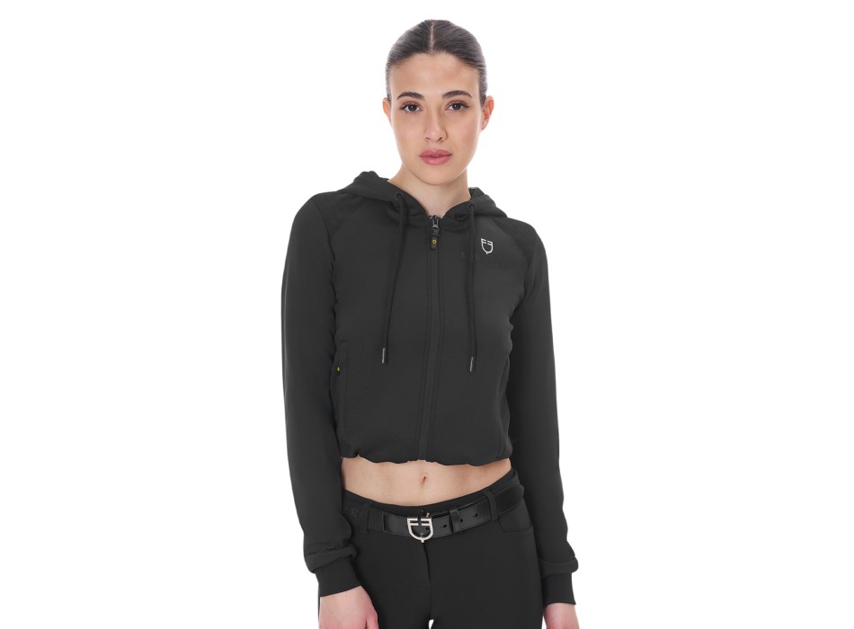 WOMEN'S CROPPED SWEATSHIRT WITH HOOD