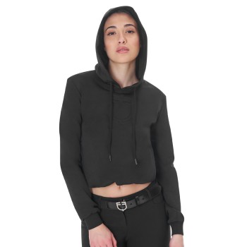 WOMEN'S CUT OUT HOODED SWEATSHIRT