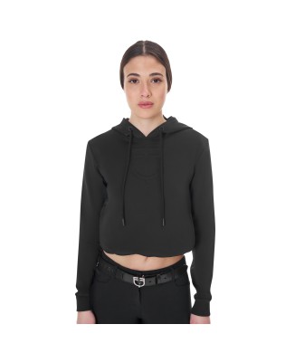 WOMEN'S CUT OUT HOODED SWEATSHIRT