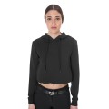 WOMEN'S CUT OUT HOODED SWEATSHIRT