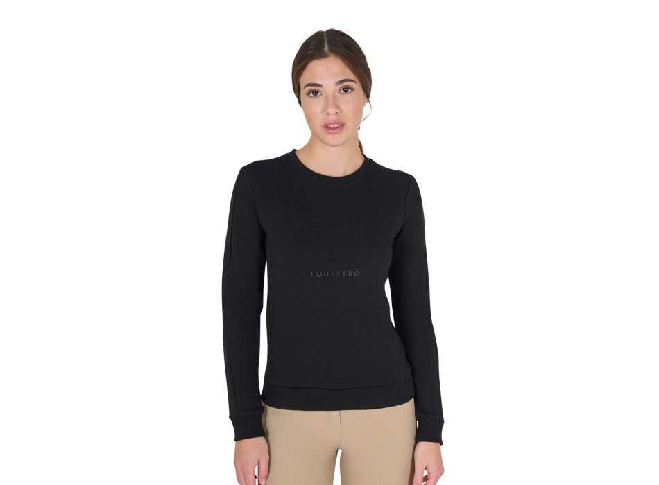 WOMEN'S CREW NECK SWEATSHIRT WITH PRINTED LOGO