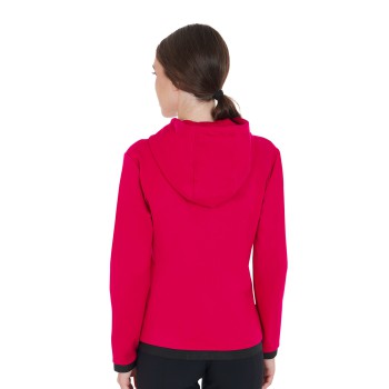 WOMEN'S SWEATSHIRT WITH FRONT ZIP IN INTERLOCK TECHNICAL FABRIC