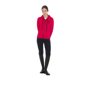 WOMEN'S SWEATSHIRT WITH FRONT ZIP IN INTERLOCK TECHNICAL FABRIC