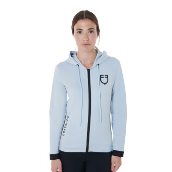 WOMEN'S SWEATSHIRT WITH FRONT ZIP IN INTERLOCK TECHNICAL FABRIC