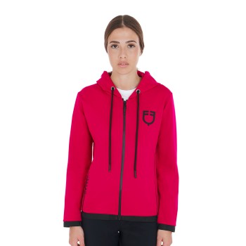 WOMEN'S SWEATSHIRT WITH FRONT ZIP IN INTERLOCK TECHNICAL FABRIC