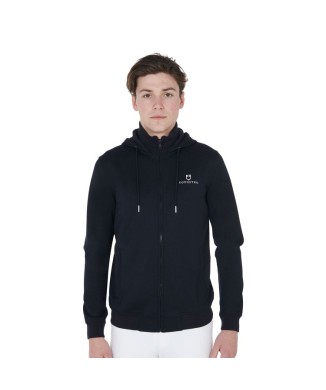 MEN'S SWEATSHIRT WITH HOOD AND EMBROIDERED LOGO