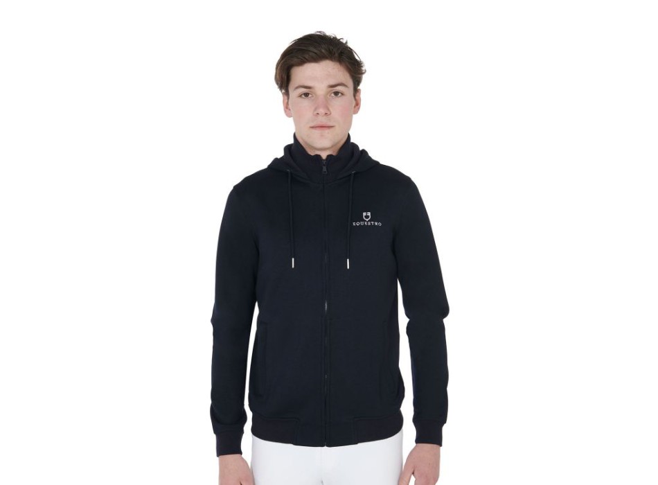 MEN'S SWEATSHIRT WITH HOOD AND EMBROIDERED LOGO