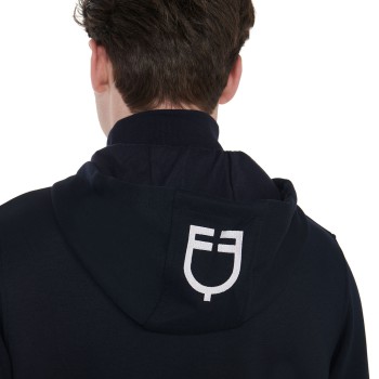 MEN'S SWEATSHIRT WITH HOOD AND EMBROIDERED LOGO