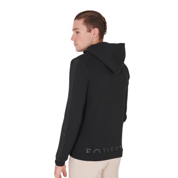 MEN'S SWEATSHIRT WITH HOOD AND INTERNAL FLEECE