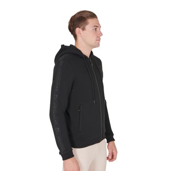 MEN'S SWEATSHIRT WITH HOOD AND INTERNAL FLEECE