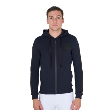 MEN'S SWEATSHIRT WITH HOOD AND INTERNAL FLEECE