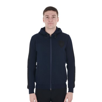 MEN'S SWEATSHIRT WITH HOOD AND INTERNAL FLEECE