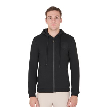 MEN'S SWEATSHIRT WITH HOOD AND INTERNAL FLEECE