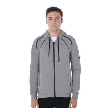 MEN'S SWEATSHIRT WITH FRONT ZIP AND HOOD