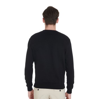 MEN'S CREW NECK SWEATSHIRT IN COTTON WITH LOGO ON THE CHEST