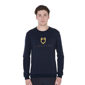 MEN'S CREW NECK SWEATSHIRT IN COTTON WITH LOGO ON THE CHEST