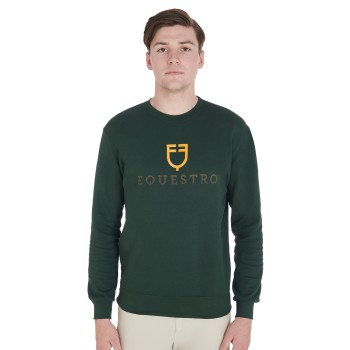 MEN'S CREW NECK SWEATSHIRT IN COTTON WITH LOGO ON THE CHEST