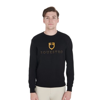 MEN'S CREW NECK SWEATSHIRT IN COTTON WITH LOGO ON THE CHEST