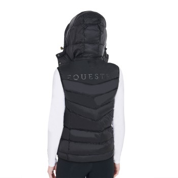 WOMEN'S SLEEVELESS PADDED JACKET WITH REMOVABLE HOOD