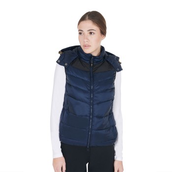 WOMEN'S SLEEVELESS PADDED JACKET WITH REMOVABLE HOOD