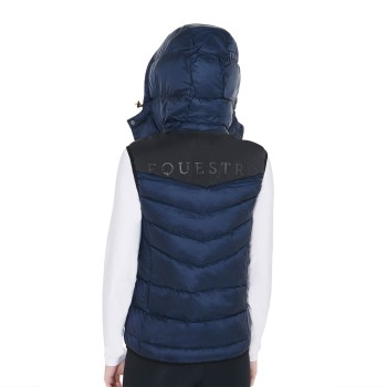 WOMEN'S SLEEVELESS PADDED JACKET WITH REMOVABLE HOOD