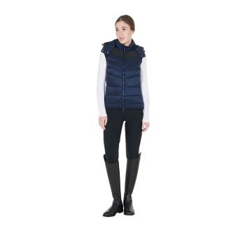 WOMEN'S SLEEVELESS PADDED JACKET WITH REMOVABLE HOOD