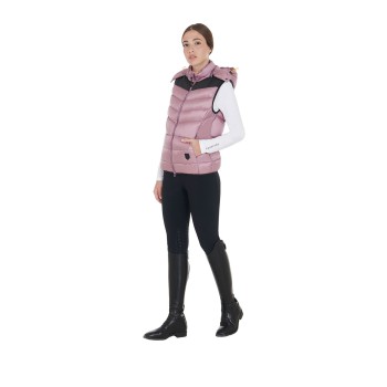 WOMEN'S SLEEVELESS PADDED JACKET WITH REMOVABLE HOOD