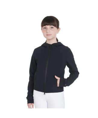 SLIM FIT CHILDREN'S SOFTSHELL JACKET IN TECHNICAL FABRIC