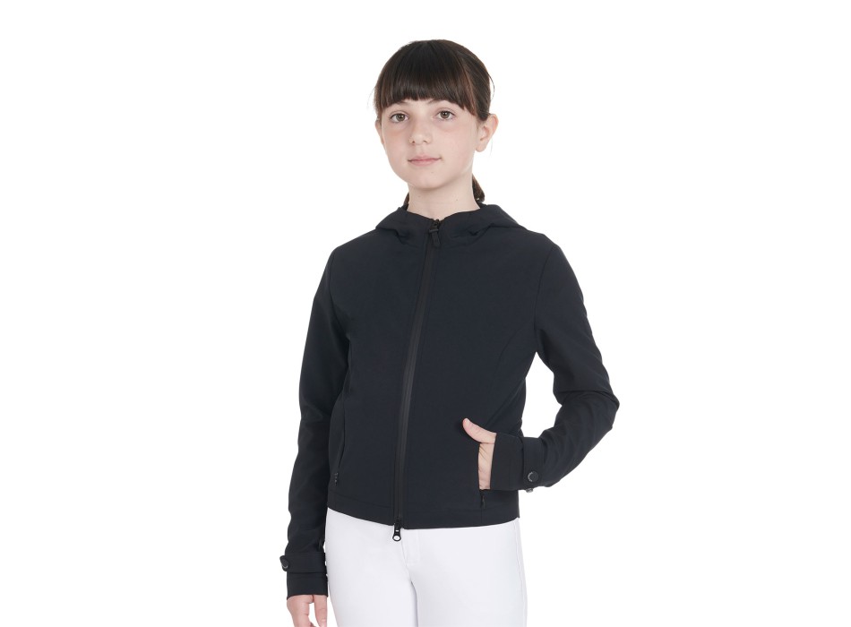 SLIM FIT CHILDREN'S SOFTSHELL JACKET IN TECHNICAL FABRIC