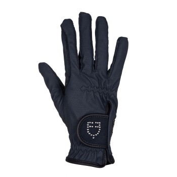 WOMEN'S GLOVES IN SOFT TECHNICAL FABRIC WITH GLITTER LOGO