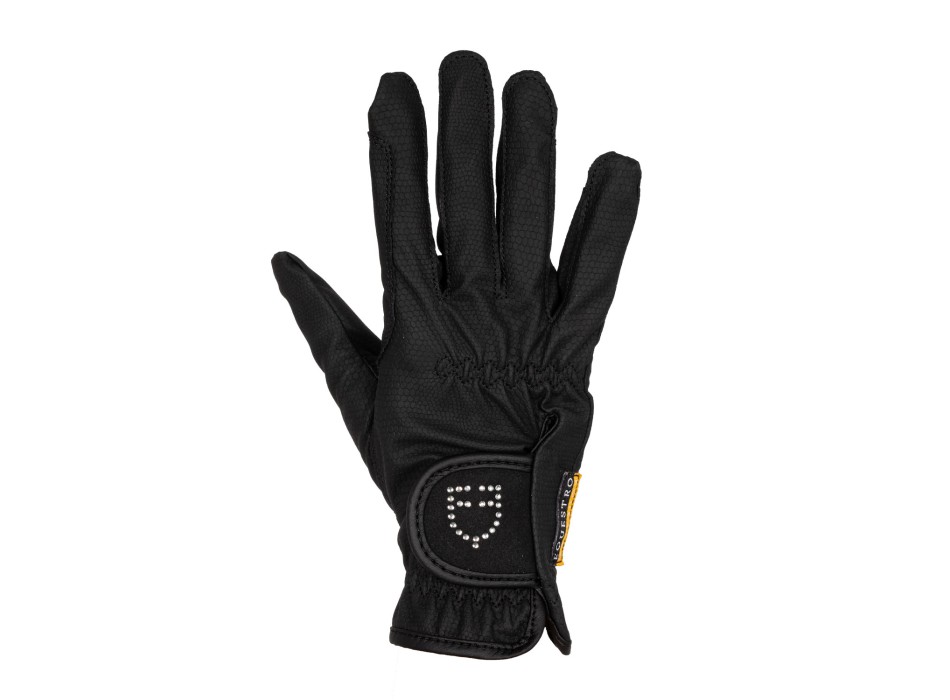 WOMEN'S GLOVES IN SOFT TECHNICAL FABRIC WITH GLITTER LOGO