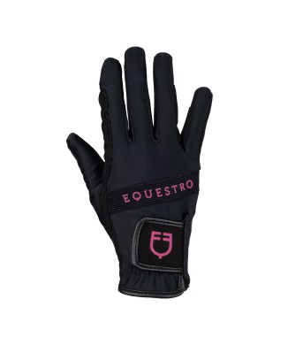 GLOVES IN TECHNICAL FABRIC WITH MULTICOLORED LOGO
