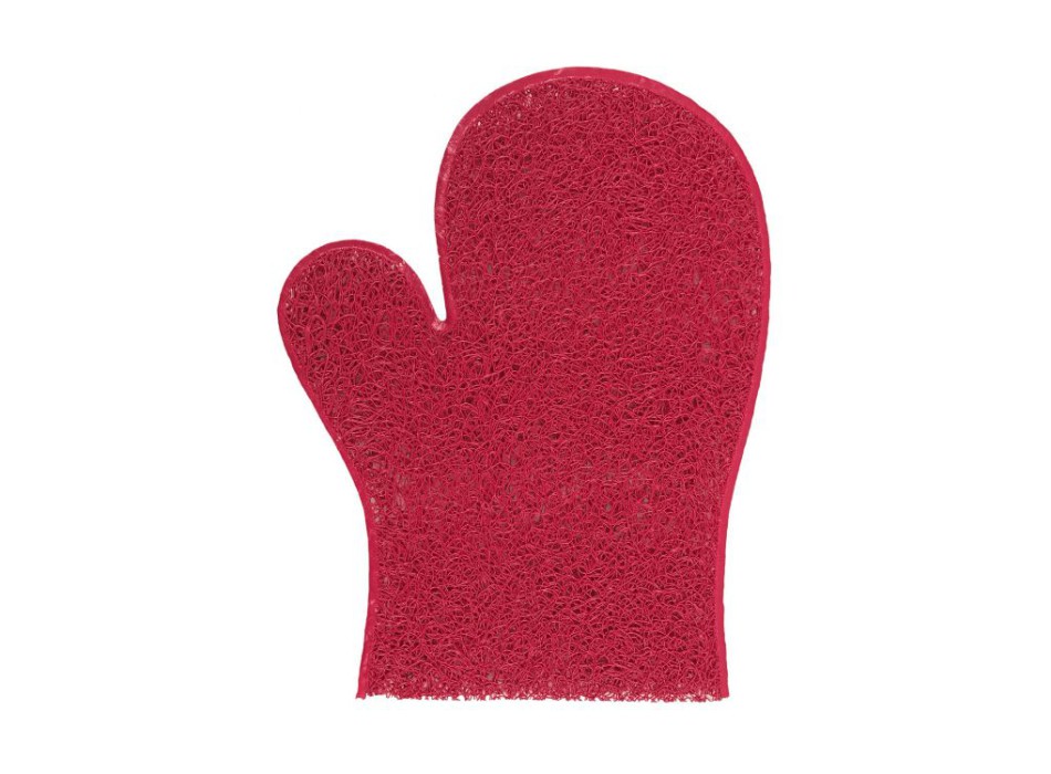 GLOVE MADE OF ABRASIVE PLASTIC MATERIAL