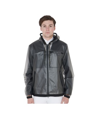 MEN'S RAINCOAT IN TRANSPARENT TECHNICAL FABRIC