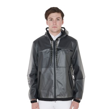 MEN'S RAINCOAT IN TRANSPARENT TECHNICAL FABRIC