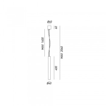 SUNFLOWERS 208.31.FF IL FANALE cylindrical suspension lamp